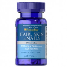 Puritans Pride Hair, Skin Nails Formula 60 Caplets