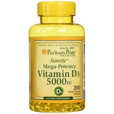 Puritans Pride Vitamin D3 5000 IU - 200 softgel