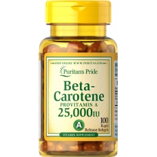 Puritans Pride Beta-Carotene 25,000 IU 100 soft