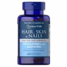 Puritans Pride Hair, Skin Nails One Per Day Formula 60 soft gel