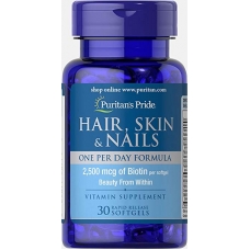 Puritans Pride Hair, Skin Nails One Per Day Formula 30 soft gel