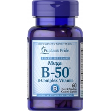 Puritans Pride Vitamin B-50® Complex Timed Release 60 Caplets