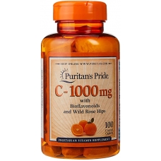 Puritans Pride Vitamin C-1000 mg with Bioflavonoids and Rose Hips 100 Caplets