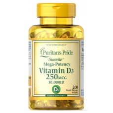 Puritans Pride Vitamin D3 10000 IU (250 mcg) 200 softgel