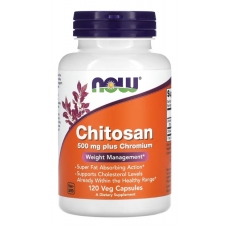 NOW Foods Chitosan Plus Chromium 500 mg 120 Veg Capsules