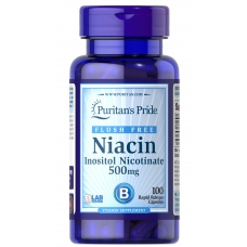 Puritan's Pride Flush Free Niacin 500 mg 100 caps