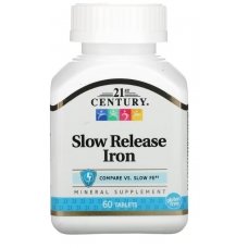 21st Century, Slow Release Iron, 60 Tablets