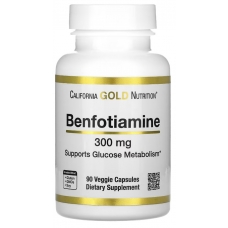 California Gold Nutrition Benfotiamine 300 mg 90 Veggie Capsules