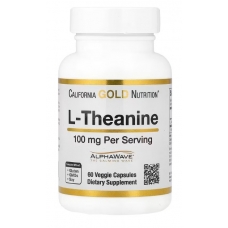 California Gold Nutrition L-Theanine Featuring AlphaWave® 100 mg 60 Veggie Capsules