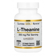 California Gold Nutrition L-Theanine Featuring AlphaWave® 200 mg 60 Veggie Capsule