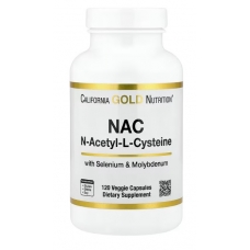 California Gold Nutrition N-Acetyl-L-Cysteine (NAC) with Molybdenum and Selenium 120 Veggie Capsules