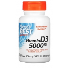 Doctor's Best Vitamin D3 125 mcg (5000 IU) 180 Softgels