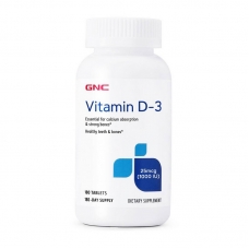 GNC Vitamin D-3 25 mcg (1000 IU) (180 tabs)