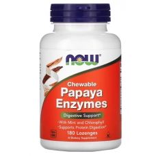 NOW Foods Chewable Papaya Enzymes 180 Lozenges