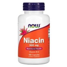 NOW Foods Niacin 500 mg 100 Capsules