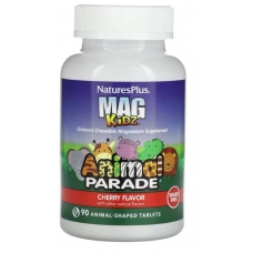NaturesPlus MagKidz Animal Parade Children's Chewable Magnesium 90 Animal-Shaped Tablets (50 mg per Tablet)