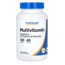 Nutricost Multivitamin Probiotics + 22 Vitamins & Minerals 120 Capsules
