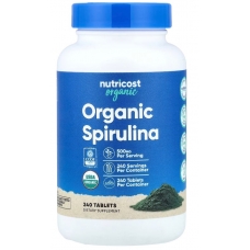 Nutricost Organic Spirulina 500 mg 240 Tablets