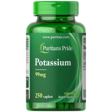 Puritans Pride Potassium 99 mg 250 Caplets (калій)