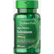 Puritans Pride Selenium 200 mcg 100 Tablets