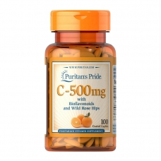 Puritans Pride Vitamin C-500 mg with Bioflavonoids and Rose Hips 100 Cap
