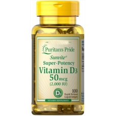 Puritans Pride Vitamin D3 2000 IU (50 mcg) 200 soft