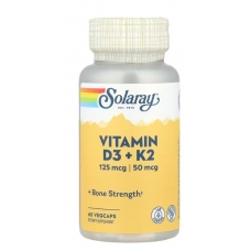 Solaray Vitamin D3 + K2 60 VegCaps