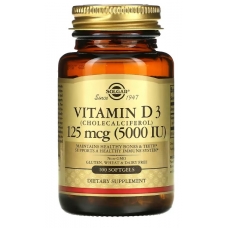 Solgar Vitamin D3 (Cholecalciferol) 125 mcg (5000 IU) 100 Softgels
