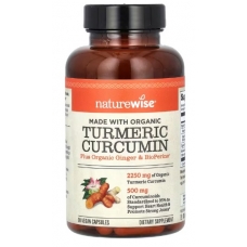 NatureWise Organic Turmeric Curcumin 90 Vegan Capsules