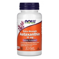 NOW Foods Astaxanthin Extra Strength 10 mg 60 Softgels