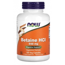 NOW Foods Betaine HCl 648 mg 120 Veg Capsules 