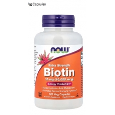 NOW Foods Biotin 10 mg 120 Veg Capsules 