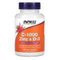 NOW Foods C-1000 Zinc & D-3 100 Veg Capsules