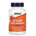 NOW Foods C-1000 Zinc Immune Vitamin C 1000 mg & Zinc 15 mg  90 Veg Capsules