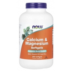 NOW Foods Calcium & Magnesium with Vitamin D3 and Zinc 240 Softgels