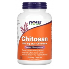 NOW Foods Chitosan Plus Chromium 500 mg 240 Veg Capsules