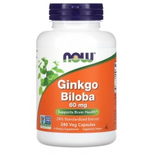 NOW Foods Ginkgo Biloba 60 mg 240 Veg Capsules