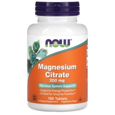 NOW Foods Magnesium Citrate 200 mg 100 Tablets
