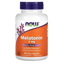NOW Foods Melatonin 3 mg 180 Veg Capsules