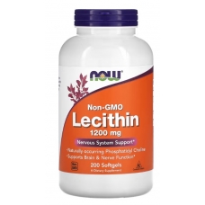 NOW Foods Non-GMO Lecithin 3600 mg 200 Softgels (1200 mg per Softgel)