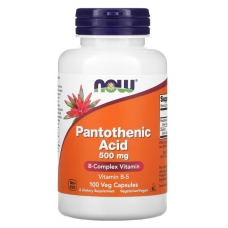 NOW Foods Pantothenic Acid 500 mg 100 Veg Capsules