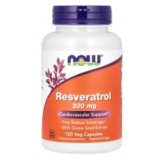NOW Foods Resveratrol 200 mg 120 Veg Capsules