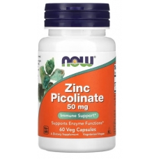 NOW Foods Zinc Picolinate 50 mg 60 Veg Capsules