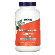 NOW Foods Magnesium Citrate 200 mg 250 Tablets 