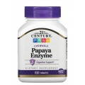 21st Century Papaya Enzyme Chewable 100 Tablets