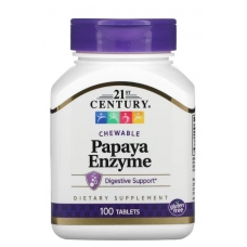 21st Century Papaya Enzyme Chewable 100 Tablets