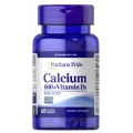 Puritan's Pride Calcium Carbonate 600 mg + Vitamin D 125 IU 60 Coated Caplets