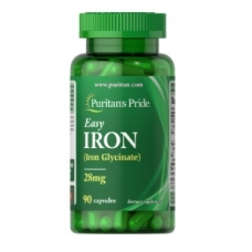 Puritan's Pride Easy Iron 28 mg (Iron Glycinate) 90 Capsules