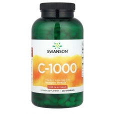 Swanson C-1000 Vitamin C With Rose Hips 1000 mg 250 Capsules