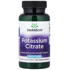 Swanson Potassium Citrate 99 mg 120 Vegan Capsules (калій)